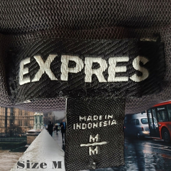 Express Embellished Gray Halter Top Size Medium - Picture 10 of 12